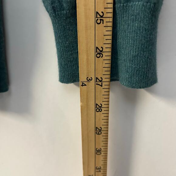 Vintage Eddie Bauer Fall Theme Print Teal Button Up Cardigan Sweater Womans XXL - Picture 6 of 7